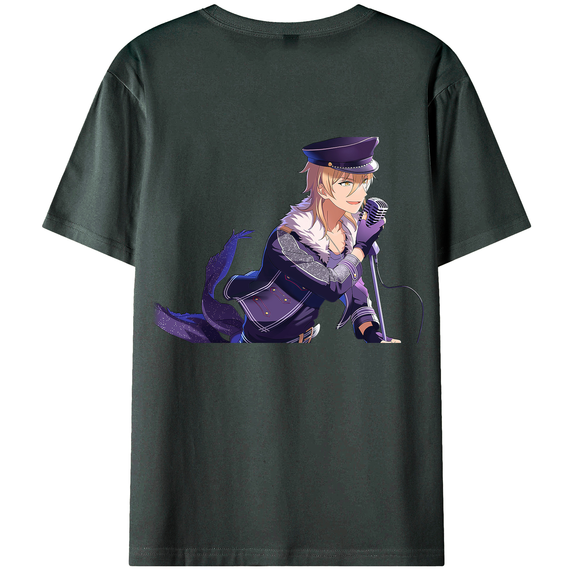（画像用） あんさんぶるスターズ! Ensemble Stars 綿100％ メンズ半袖Tシャツ（バックプリント） 通気性